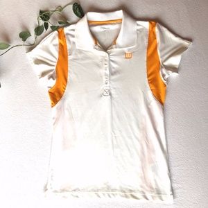 White and tangerine Wilson tennis/golf ladies shirt